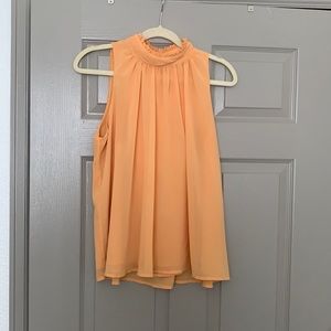 high neck gold blouse